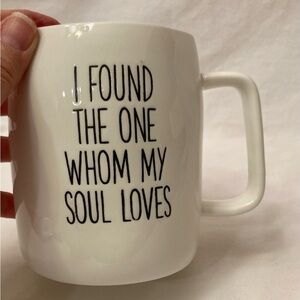 White Ceramic Mug with Quote “I Have Found The One Whom My Soul Loves”.
